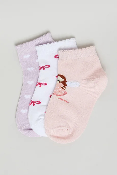 أر أند بي 3 Pack Patterned Ankle Socks