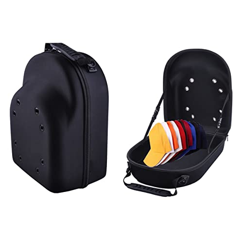 Sanseenia Hat Case for Travel, Hat Storage for Baseball Caps, Caps Carrier with Carry Handle & Shoulder Strap, Baseball Cap Organizer Holder for 6 Hats, Perfect for Traveling and Home Storage - Image 1