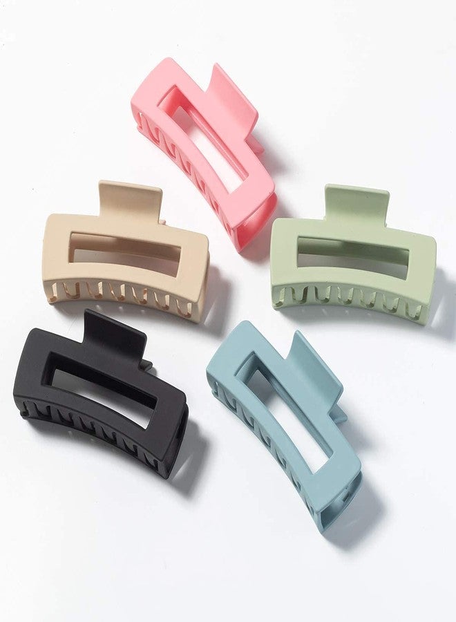 MINTA 6PCS Medium Hair Claw Clips for Women Girls Thick Thin Hair, Strong Hold Matte Square Hair Clips - Image 4