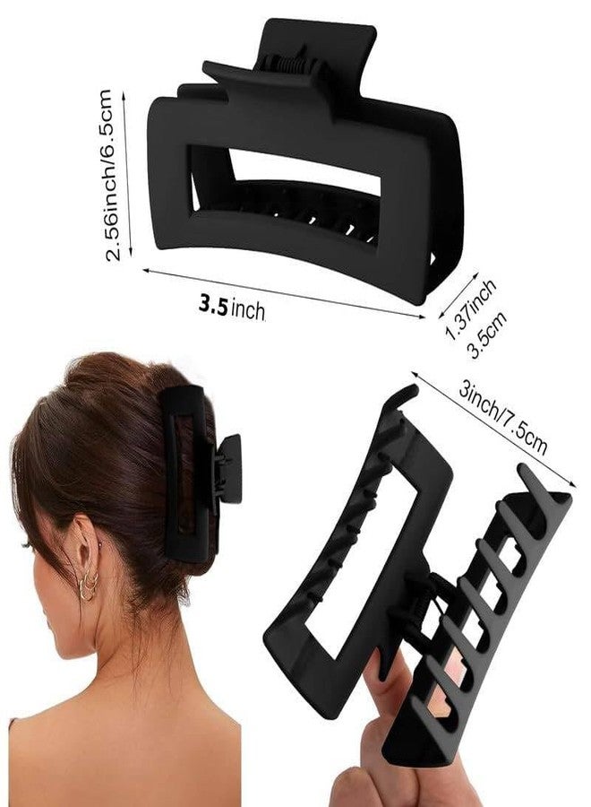 MINTA 6PCS Medium Hair Claw Clips for Women Girls Thick Thin Hair, Strong Hold Matte Square Hair Clips - Image 3