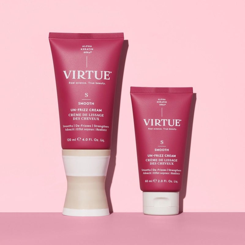 VIRTUE علاج الشعر غير المجعد من فيرتيو للشعر المجعد والتحكم في التجاعيد، خالي من الكبريتات، آمن لجميع أنواع الشعر، آمن للألوان. - Image 4
