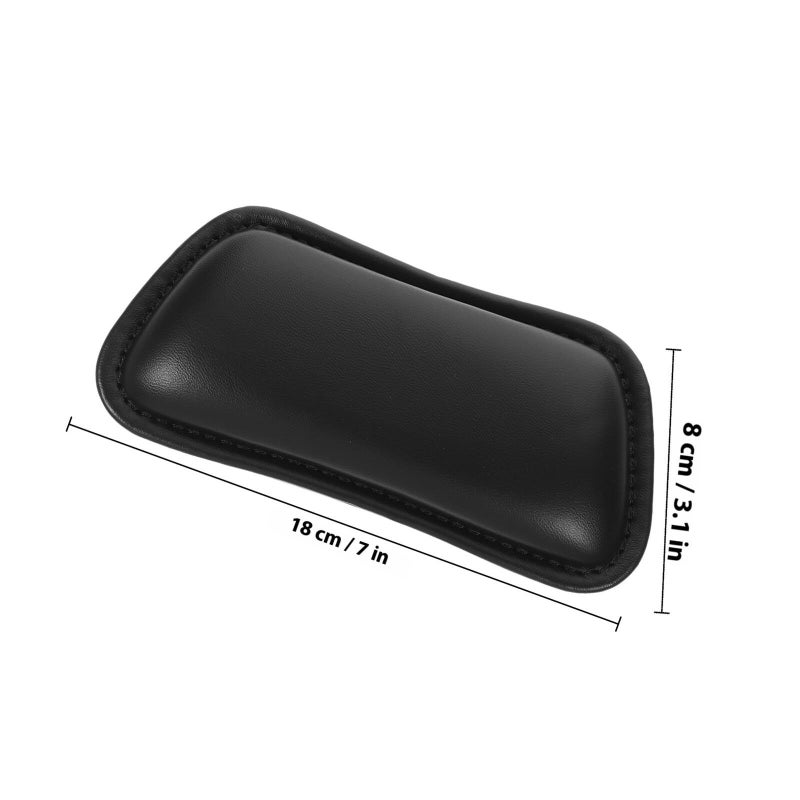 Pu Leather Writing Rest Pad Mouse Pad Non Slip Base Trapezoid Ergonomic Wrist Support For Office And Gaming Black Computer Desk Accessory - Image 3