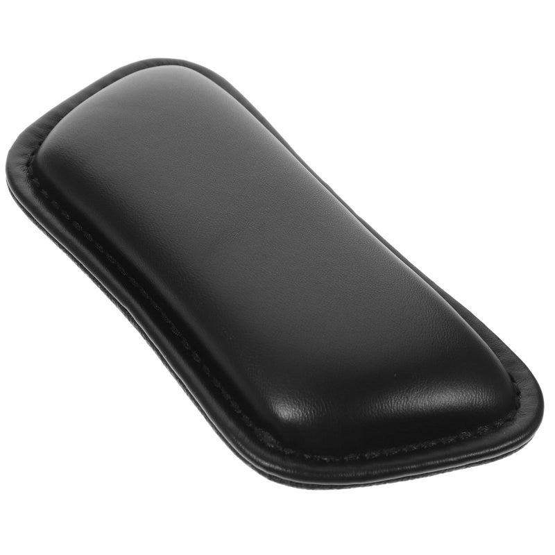 Pu Leather Writing Rest Pad Mouse Pad Non Slip Base Trapezoid Ergonomic Wrist Support For Office And Gaming Black Computer Desk Accessory - Image 2