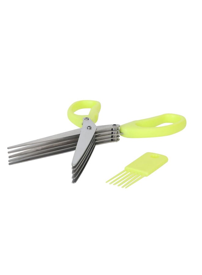HomePro Multi-Blade Herb Scissors - 5-Blade Stainless Steel Kitchen Shears For Fast Herb Cutting, 19 X 8 CM  - Image 1