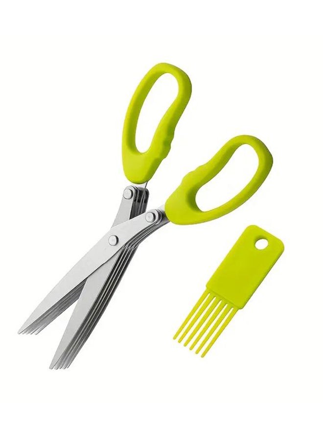 HomePro Multi-Blade Herb Scissors - 5-Blade Stainless Steel Kitchen Shears For Fast Herb Cutting, 19 X 8 CM  - Image 2