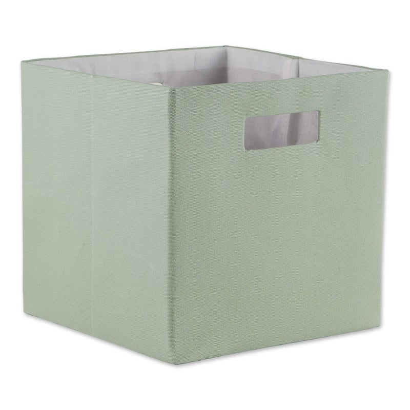 DII Collapsible Polyester Storage Cube Solid Lightweight and Durable Small Square 11x11x11 Mint