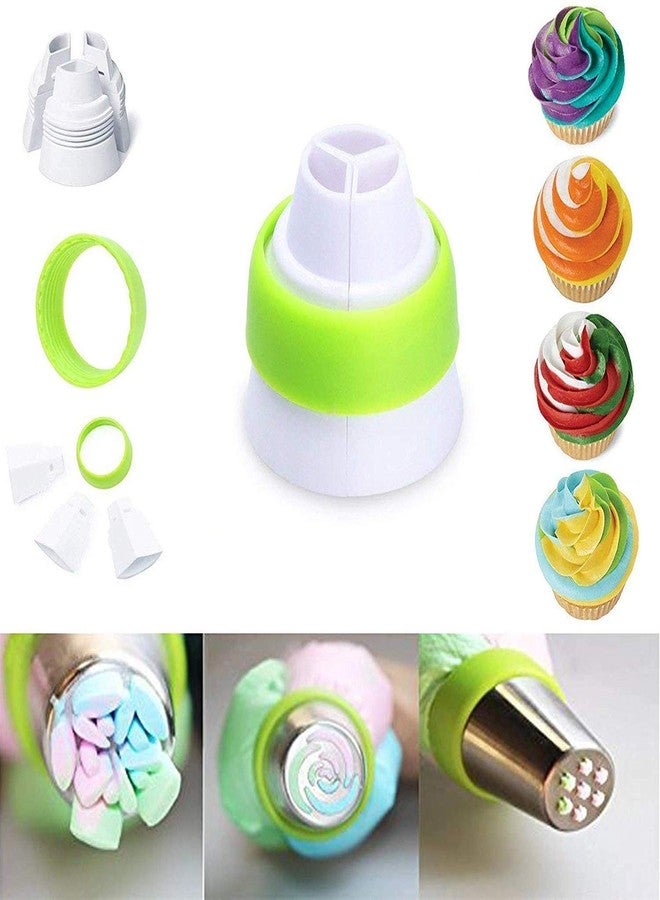 Bellveen Stainless Steel Icing Nozzles with 1 Coupler for Decorating Cupcake Pastries Desserts Tarts Pie (Set of 9) (Assorted Design) - Image 2