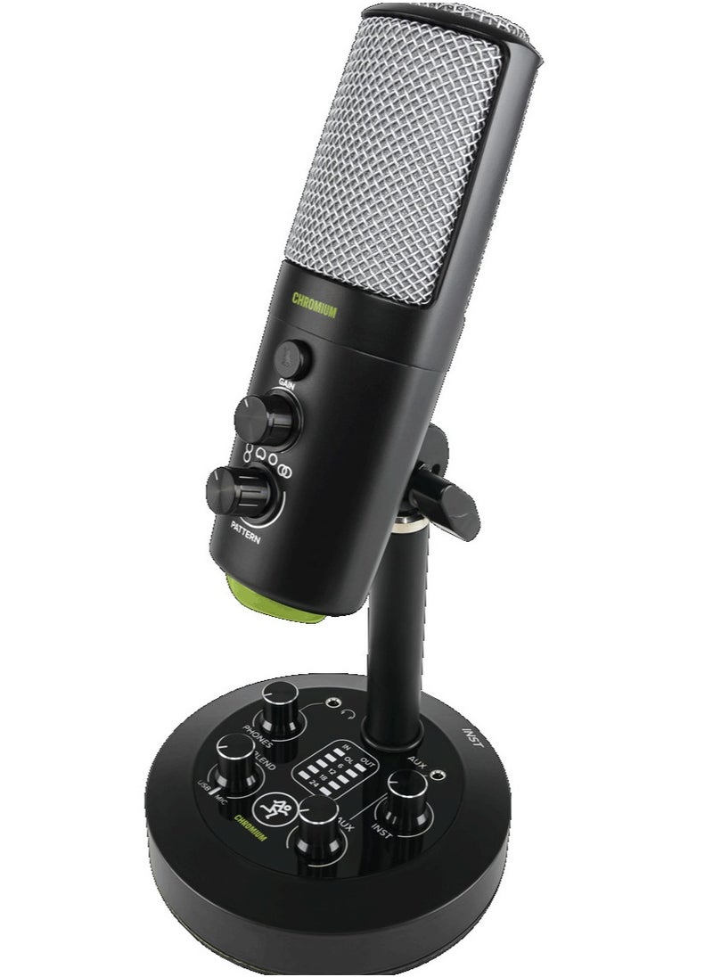 Mackie - MACKIE CHROMIUM Premium USB Condenser Microphone with Built-in 2-Channel Mixer - Image 1