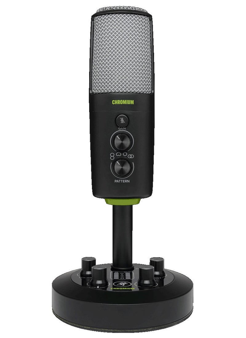 Mackie - MACKIE CHROMIUM Premium USB Condenser Microphone with Built-in 2-Channel Mixer - Image 1