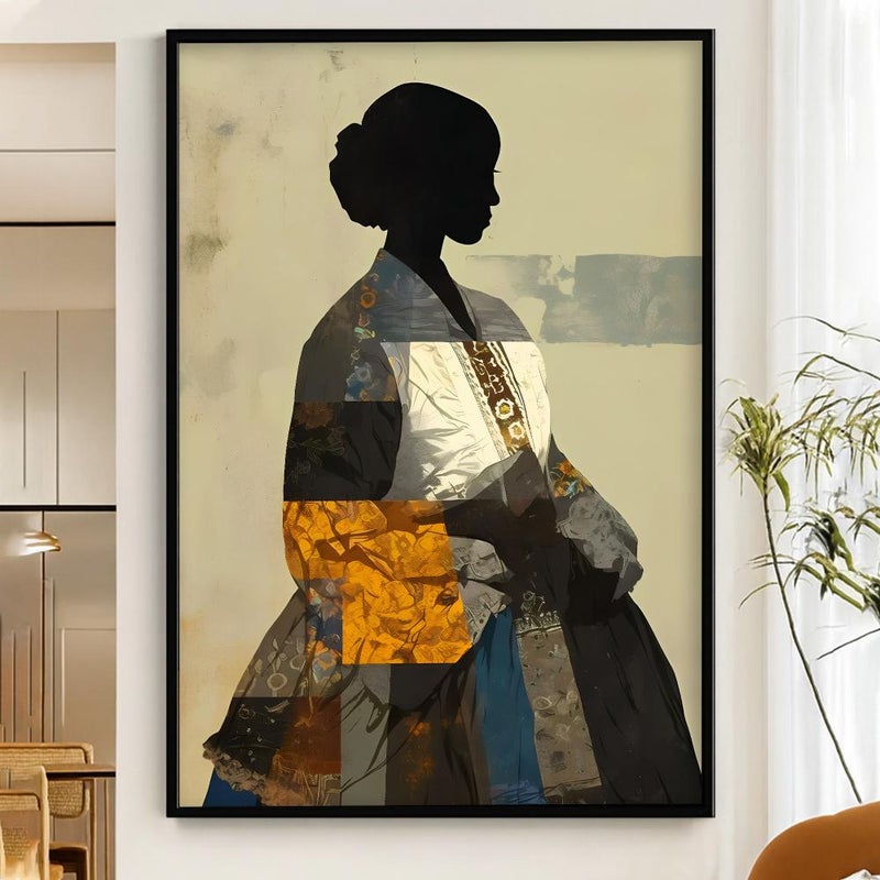 Marktna One canvas print in an abstract art design with a hollow frame, measuring (60×90) - Image 2