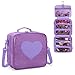 LoDrid Doll Carrying Case Compatible with LOL Surprise OMG Display Organizer Compatible with Big Sister 3inch Dolls with a Hanging Hook and 7 Clear Zipper Pockets Bag Only PurplePatent Design - Image 3
