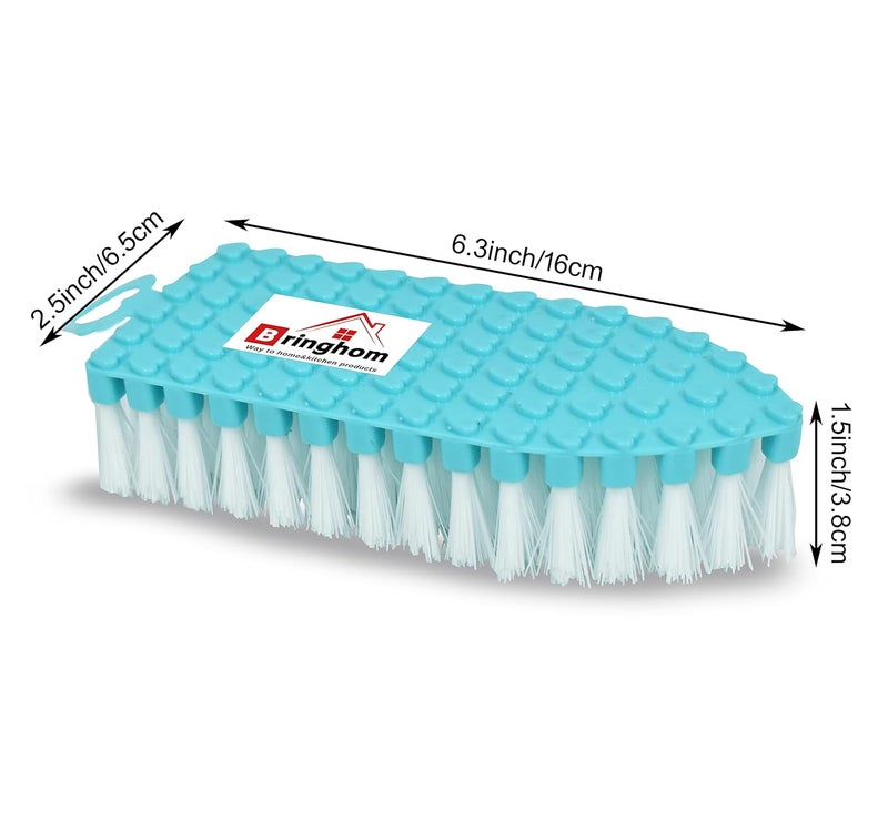 Bringhom Bringhom Flexible BrushCloth Cleaning Brush Soft Nylon Bristles for Multipurpose Cleaning in Home Bathroom Kitchen Sink Floor Tiles etc 1Pc Aqua Green  - Image 4
