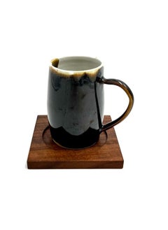 Generic Square Handmade Rain Tree Wood Natural Tree Bark Set of 6 Drink Coasters  - Image 5