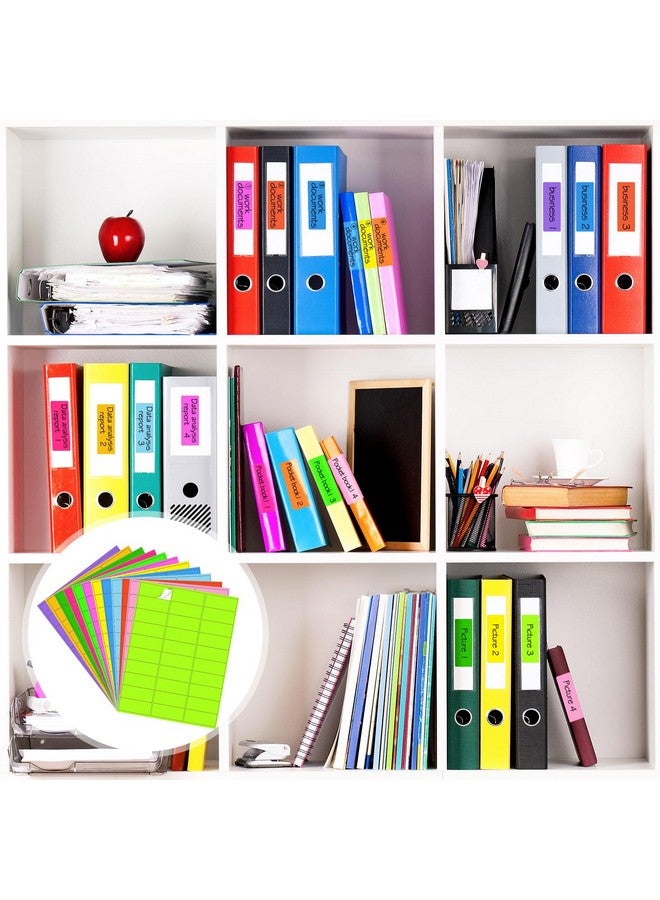Geyee 1800 Pcs Fluorescent Address Labels Colored Address Labels 1'' x 2-5/8'' Neon Color Printable Stickers for Printer Return Mailing Shipping Message(Multicolor) - Image 2