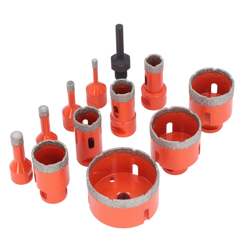 Hole Saw Kit 68 50 45 35 28 25 20 12 10 8 6mm M14 Diamond Hole Opener with Hex Shank for Ceramic Tile Marble Granite - Image 1