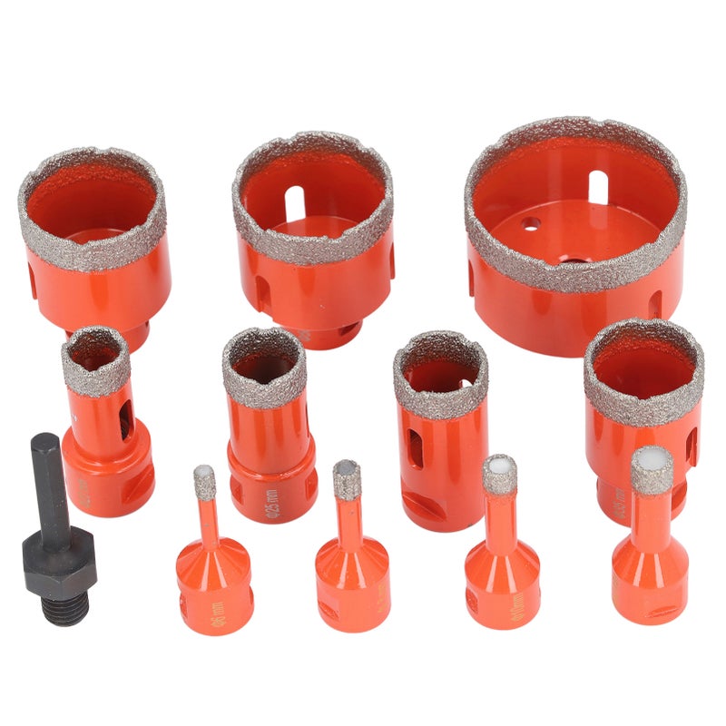 Hole Saw Kit 68 50 45 35 28 25 20 12 10 8 6mm M14 Diamond Hole Opener with Hex Shank for Ceramic Tile Marble Granite - Image 3