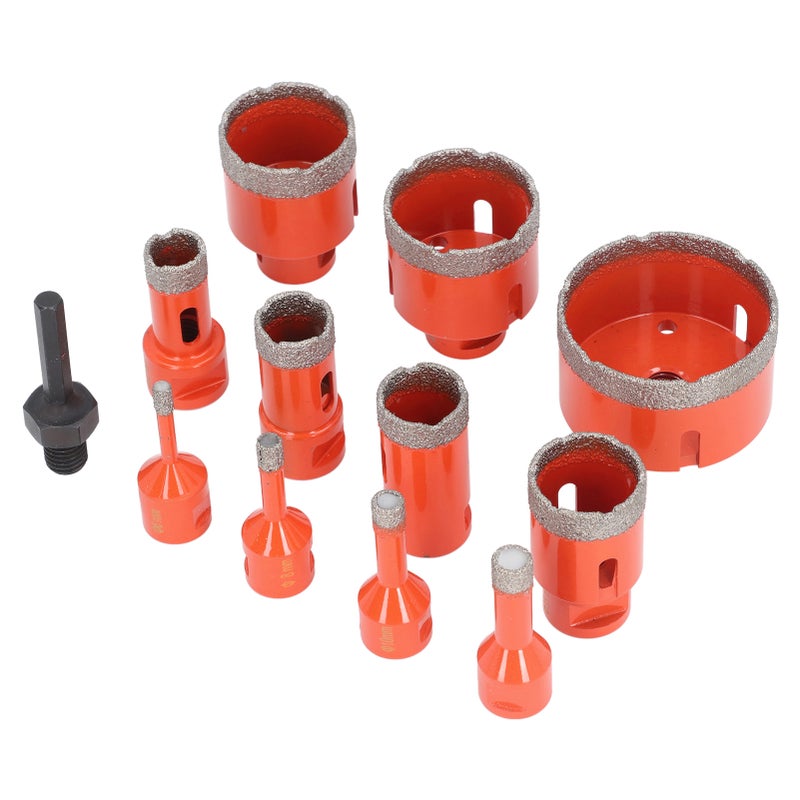 Hole Saw Kit 68 50 45 35 28 25 20 12 10 8 6mm M14 Diamond Hole Opener with Hex Shank for Ceramic Tile Marble Granite - Image 2