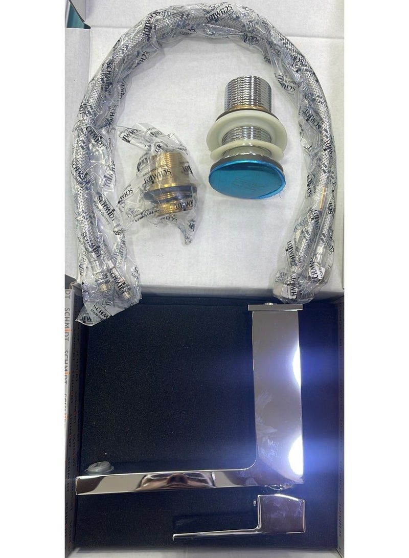 شميت خلاط صنبور آلمانى لون فضى موديل رقم 10012001 - Image 2