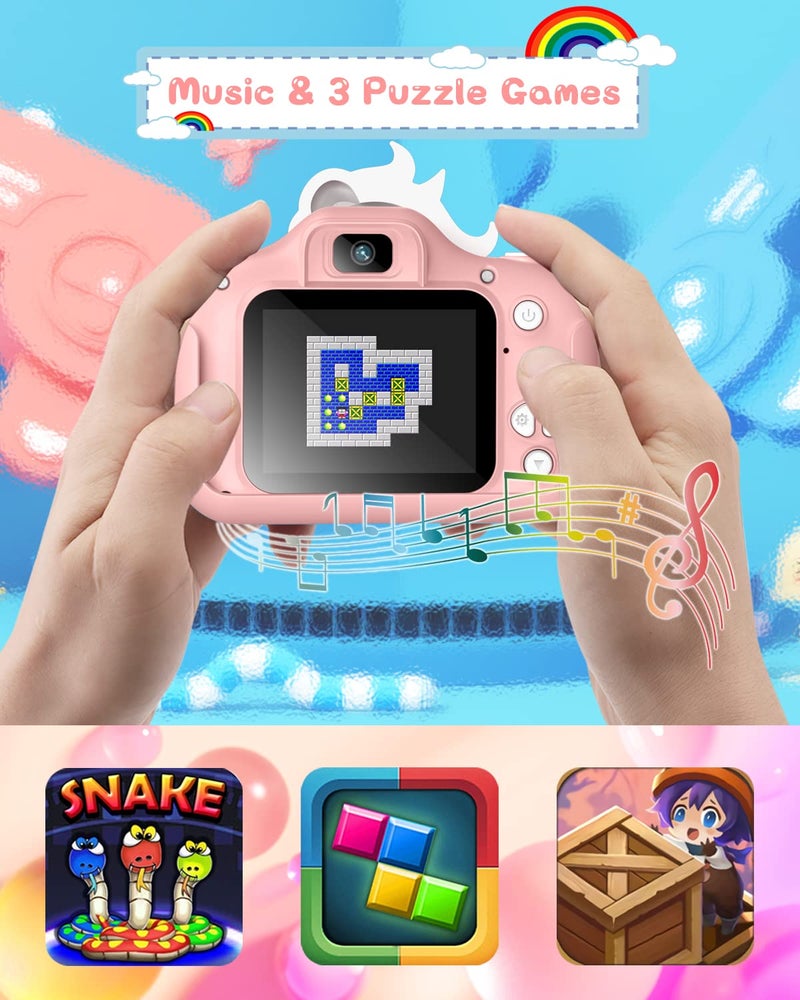 Gofunly Kids Camera for 3-8 Years Old Toddlers Childrens Boys Girls Selfie Camera 20 MP HD 1080P IPS Screen Dual Digital Toy Camera for Kids Christmas Birthday Gifts with 32Gb Card - Image 5