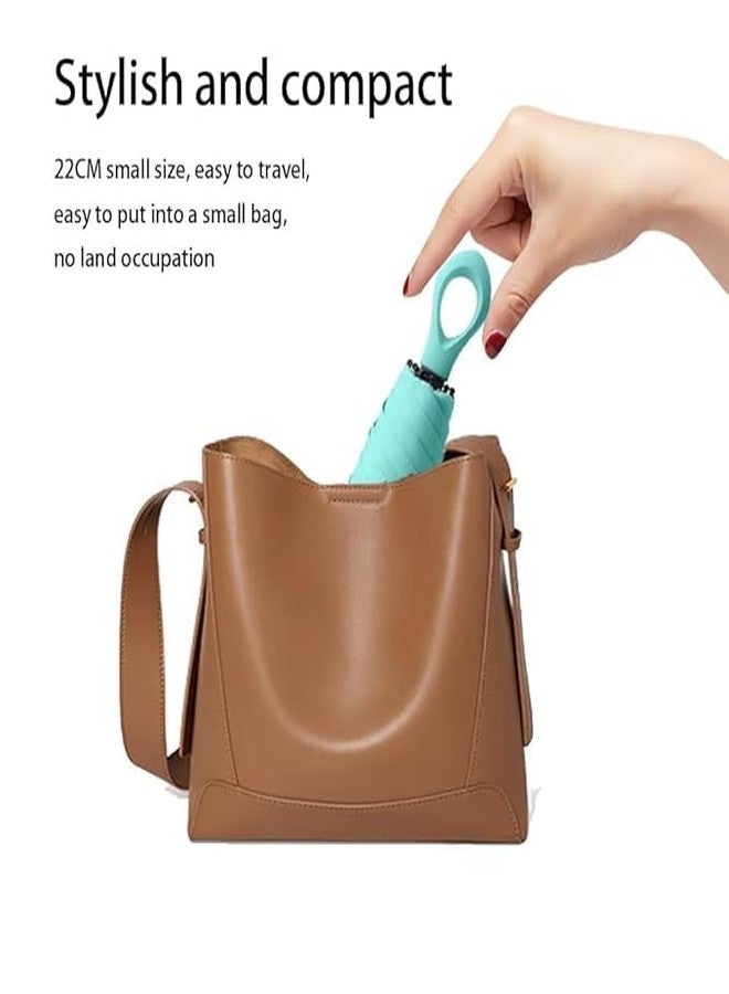 LOCKET Mini Sun Travel Compact Folding Purse Umbrella with Ring Handle Coating Layer Fabric Lightweight Small Portable for Rain and Sun UPF 50 UV Protection 99.9 Percent for Men Women Kids - Image 5