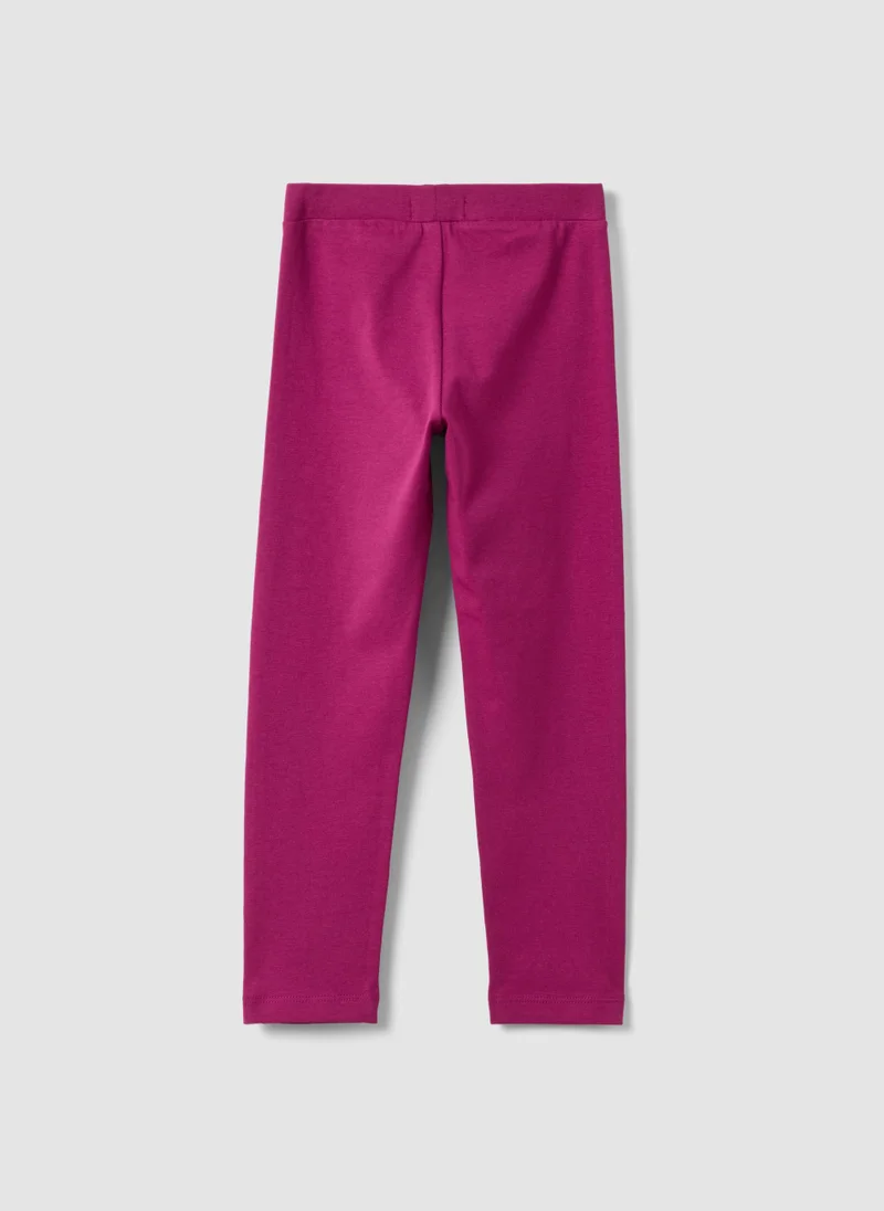 Ovs OVS Girlsâ€™ purple skinny-fit organic stretch cotton leggings