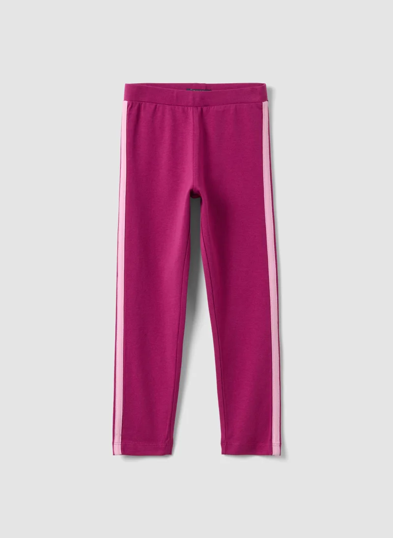 Ovs OVS Girlsâ€™ purple skinny-fit organic stretch cotton leggings