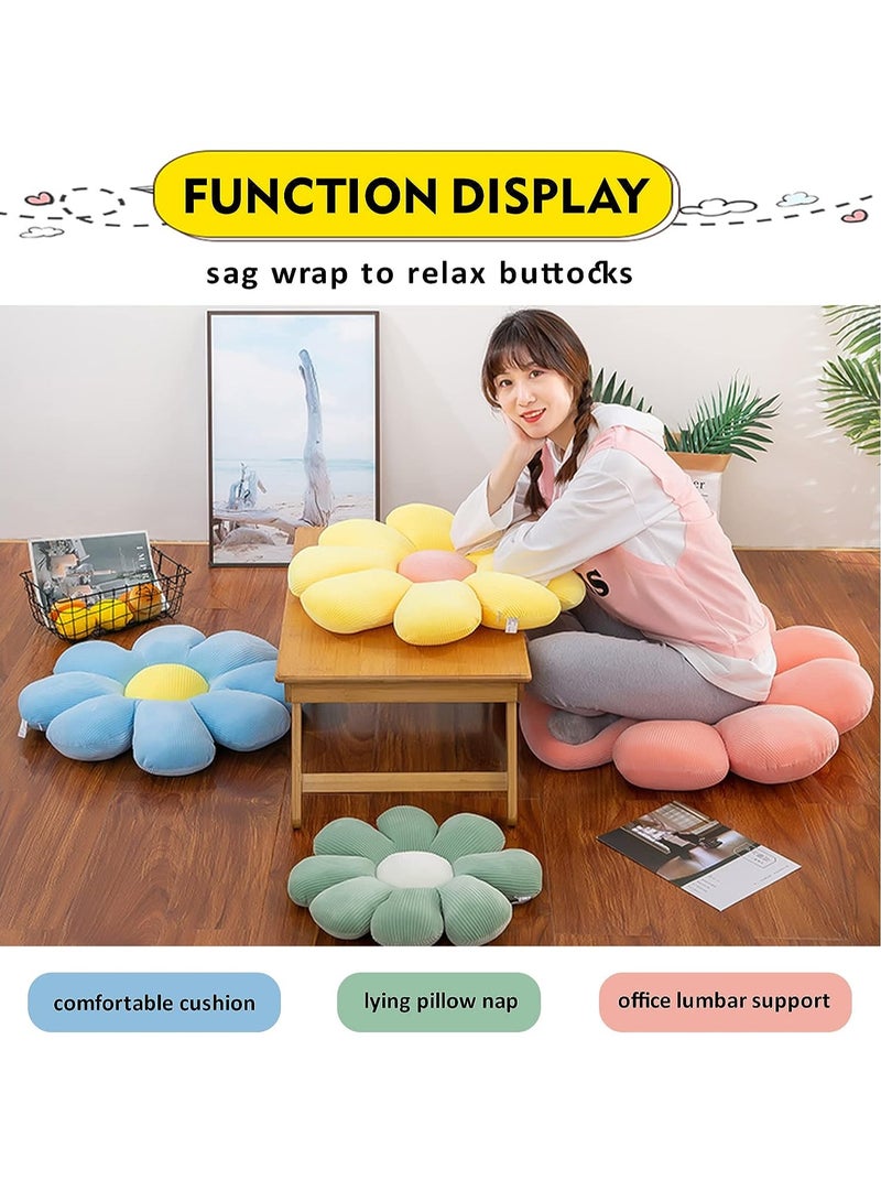 FASHION HOME Daisy Flower Shaped Throw Pillows Floor Preppy Cushion for Bedroom Sofa Chair Room Décor - Image 4