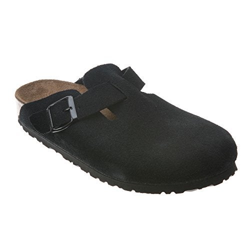 Birkenstock Unisex Boston Soft Footbed, Black Suede, 41 M EU - Image 2