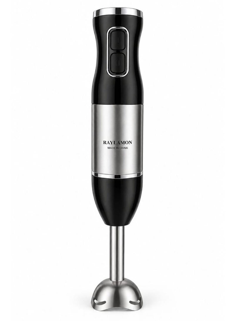 400W hand blender with a full copper motor, stainless steel body, and chrome accents. Easy to clean, stainless steel only, and powerful for food preparation with two speeds. - Image 4