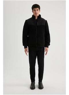 DeFacto Man Modern Fit Stand- Up Collar Long Sleeve Mont  - Image 4