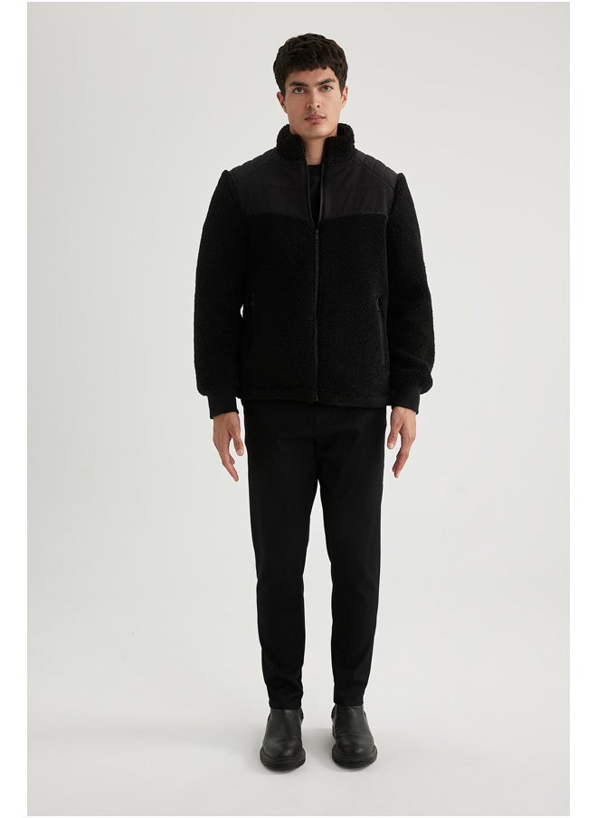 DeFacto Man Modern Fit Stand- Up Collar Long Sleeve Mont  - Image 4