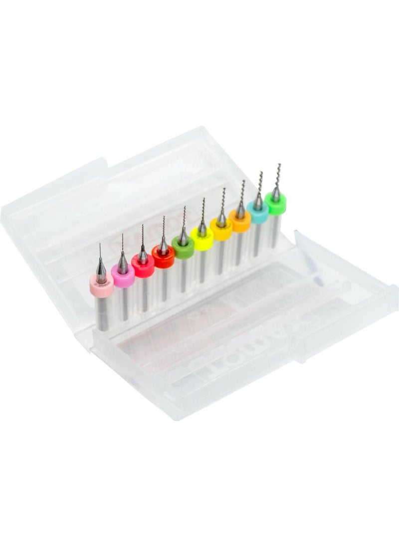 TOMAX - 04100312 Micro Drill Bit Set 0.3 - 1.2 mm (10 Pieces) - Image 1