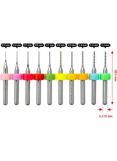 TOMAX 04100312 Micro Drill Bit Set 0.3 - 1.2 mm (10 Pieces)  - Image 3