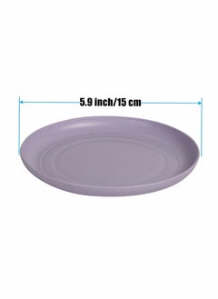 Generic Lightweight Wheat Straw Plates Unbreakable Dinner Dishes Plates Set Non-Toxin Dishwasher & Microwave Safe BPA Free and Healthy for Kids Children Toddler & Adult (Small 6 Pack 5.9')  - Image 3
