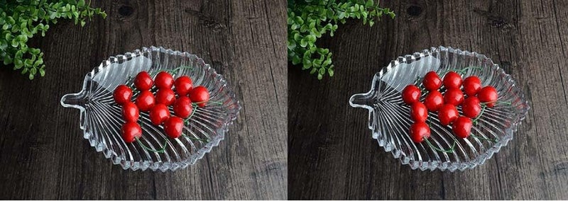 1st Time Self-Design Glass Plain Plate Use for Party, Home, Serving and Multi Use, Pack of 4 - A4, 19.5 X 16 X 3 CM. - Image 3