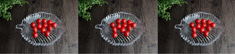 1st Time Self-Design Glass Plain Plate Use for Party, Home, Serving and Multi Use, Pack of 4 - A4, 19.5 X 16 X 3 CM. - Image 2