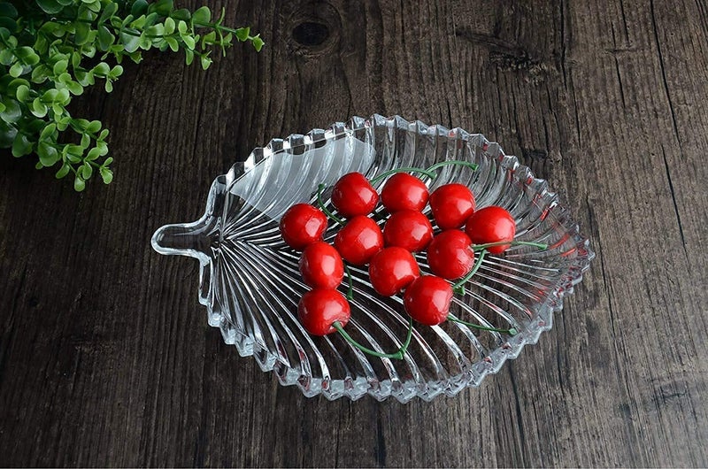 1st Time Self-Design Glass Plain Plate Use for Party, Home, Serving and Multi Use, Pack of 4 - A4, 19.5 X 16 X 3 CM. - Image 4