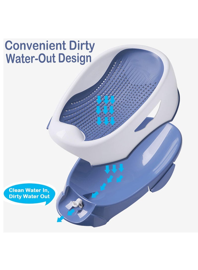 حوض استحمام للأطفال، مقاوم للماء، غير قابل للانزلاق، حوض استحمام داعم للرضع حديثي الولادة من 0 إلى 6 أشهر، شبكة حمام لحديثي الولادة، حوض استحمام للأطفال، دعامة للاستلقاء، بساط حمام - Image 2