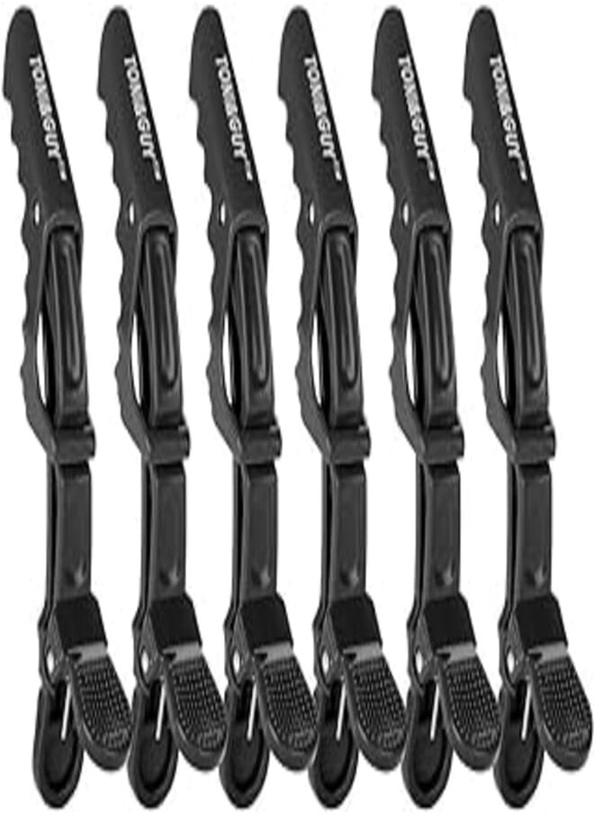 Brrnoo - 6Pcs Hair Clip For Styling And Sectioning,Hair Barrett For Women,Professional Salon Clip For Hair Styling (Black) - Image 1