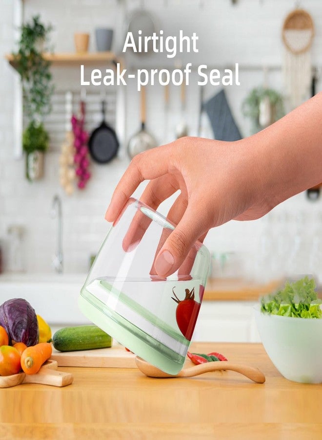 Ankou Glass Overnight Oats Containers with Lids, Meal Prep Containers Airtight Food Storage Containers Wide Mouth Snack Jars, Leakproof BPA-Free Pop Lid Bowl for Breakfast Leftovers 14oz 400ml Set of 4 - Image 4