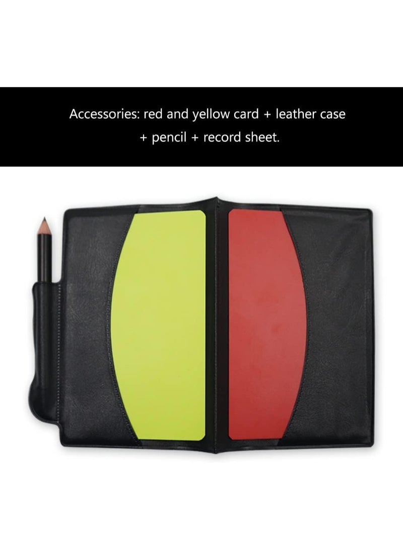 Bukela 3 Set Soccer Coach Whistle with Referee Card Set, Warning Referee Red and Yellow Cards and Metal Referee Whistle for Game Sports, Soccer Football Penalty Card Wallet with Record Sheet and Pencil - Image 4