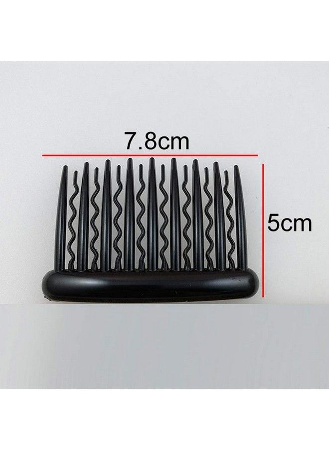 lasenersm 8 Pieces Plastic Hair Side Combs 17 Teeth Hair Clip Comb Straight & Wave Teeth Hair Combs Tortoise Side Comb Hair Accessories Bridal Wedding Veil Comb For Women Girls Different 4 Colors  - Image 4