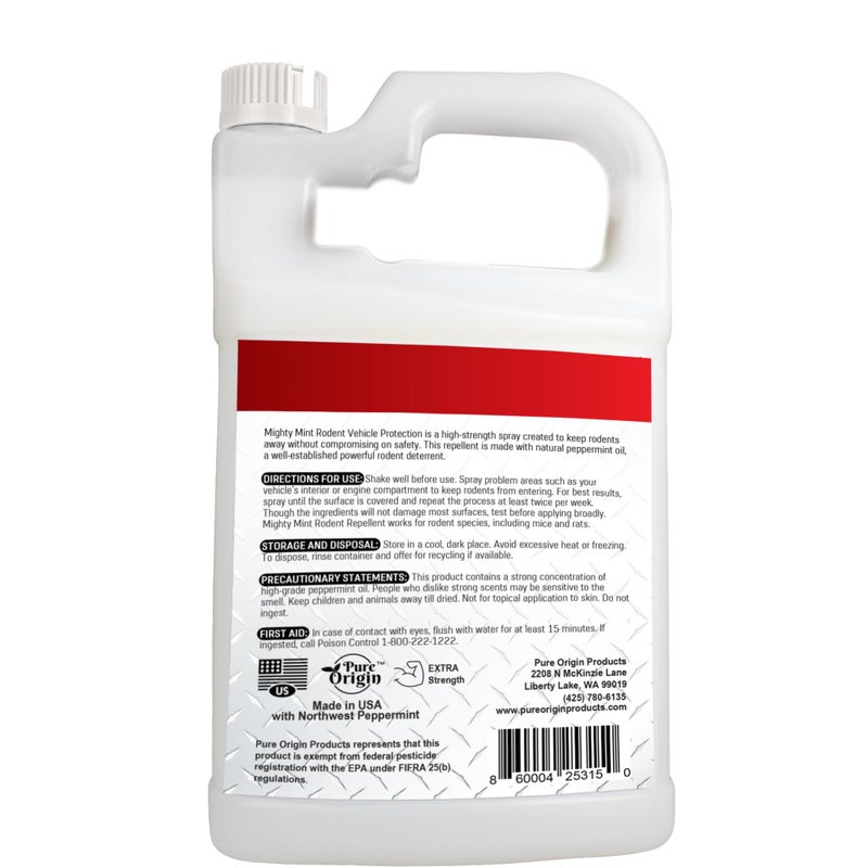 Mighty Mint Gallon (128 oz) Rodent Repellent Spray for Vehicle Engines and Interiors - Cars, Trucks, RVs, & Boats - Image 4