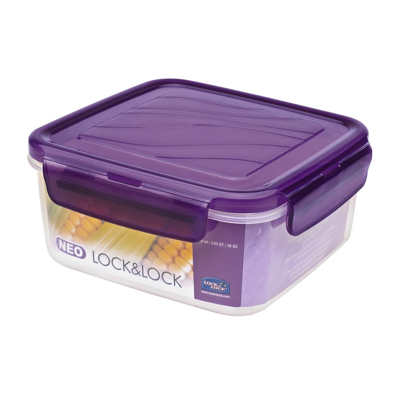 Lock and lock 0.05g Square container Violet, 900ml, ZZF210V