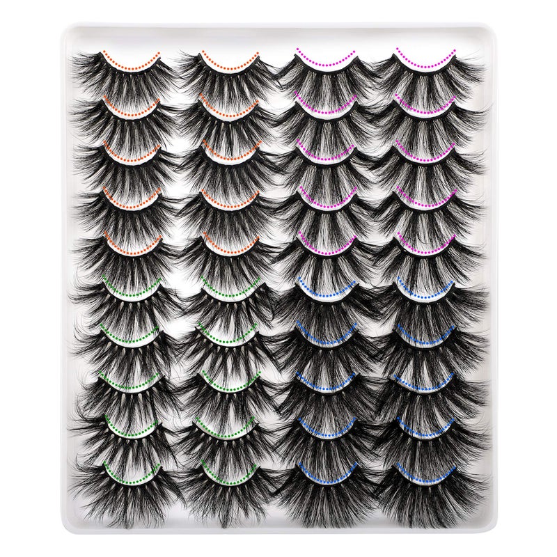 Lanflower 25MM Lashes Dramatic Volumn Eyelashes Wholesale Bulk 20 Pairs 4 Styles - Image 1
