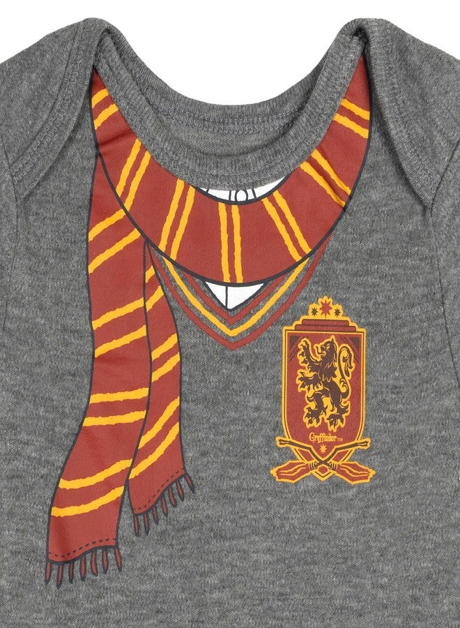 Harry Potter Newborn Baby Boys Cosplay Bodysuit & Hat Set Heather Grey Harry Potter 0-3 Months - Image 4