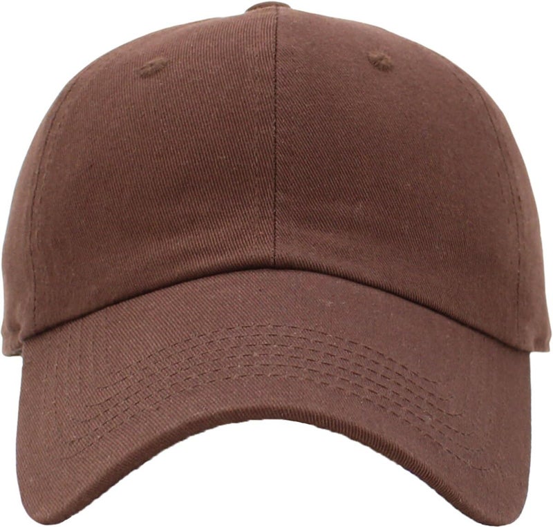 KBETHOS KB-LOW BRN Classic Cotton Dad Hat Adjustable Plain Cap. Polo Style Low Profile (Unstructured) (Classic) Brown Adjustable - Image 2