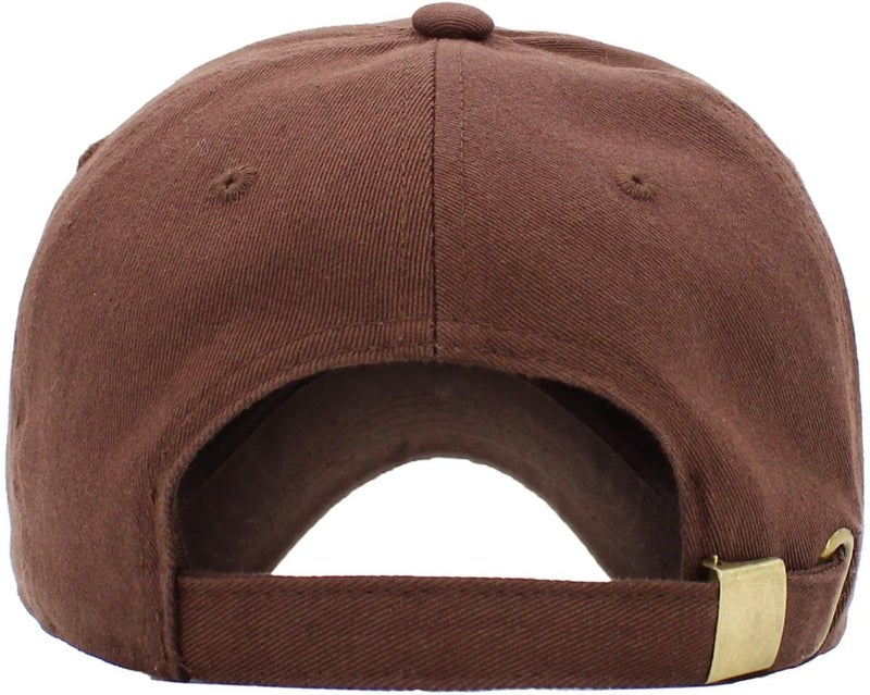 KBETHOS KB-LOW BRN Classic Cotton Dad Hat Adjustable Plain Cap. Polo Style Low Profile (Unstructured) (Classic) Brown Adjustable - Image 3