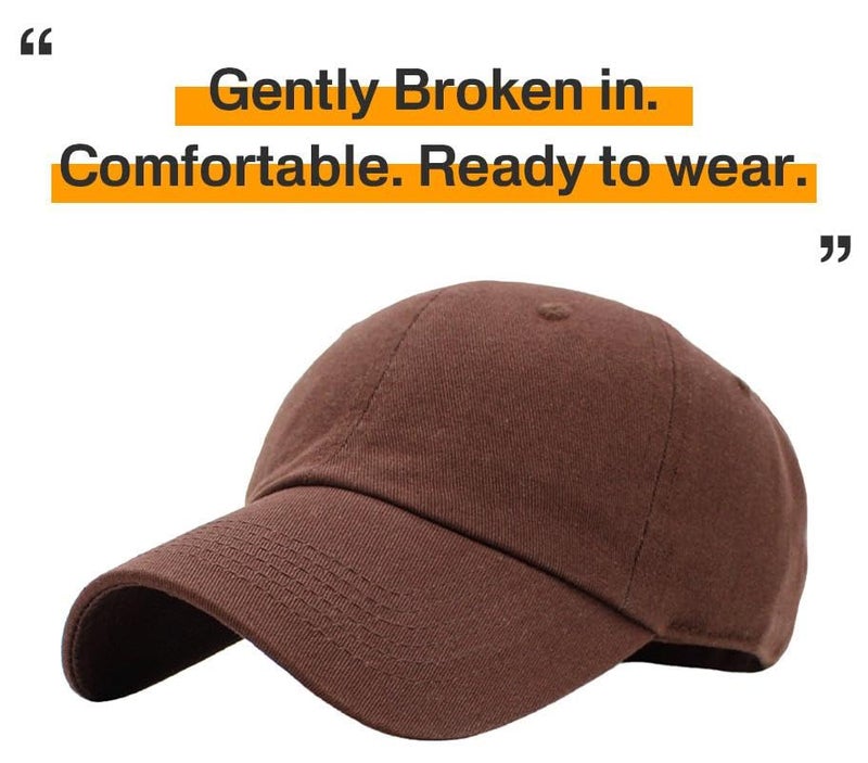 KBETHOS KB-LOW BRN Classic Cotton Dad Hat Adjustable Plain Cap. Polo Style Low Profile (Unstructured) (Classic) Brown Adjustable - Image 4