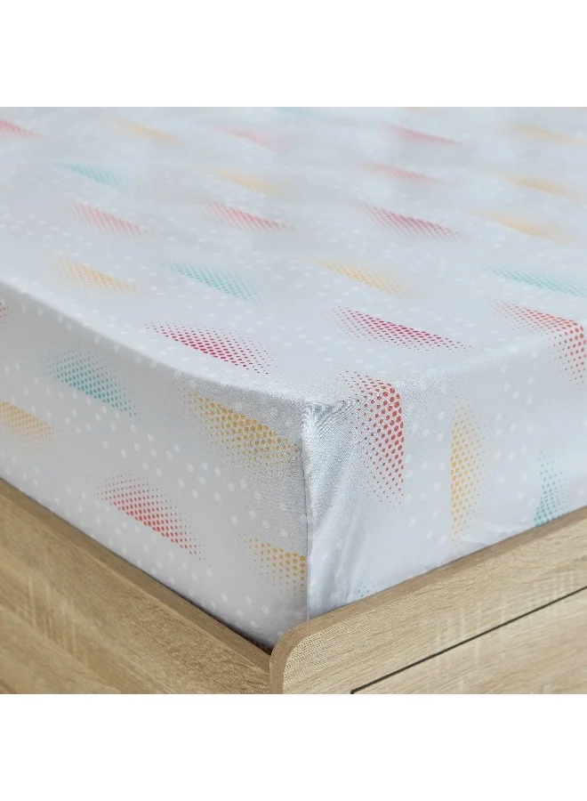 Home Box Ivy Sparkle and Shine Twin Microfibre Fitted Sheet 200 x 25 x 120 cm